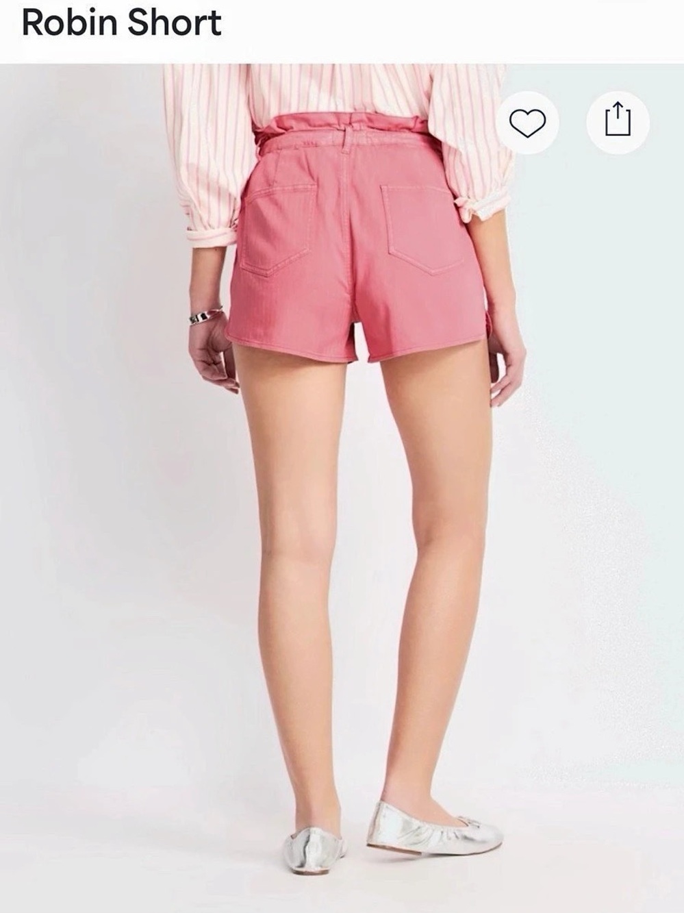 Mason & Belle Robin Short High Waist Pink NWT Waist 10/30 - Picture 2 of 8
